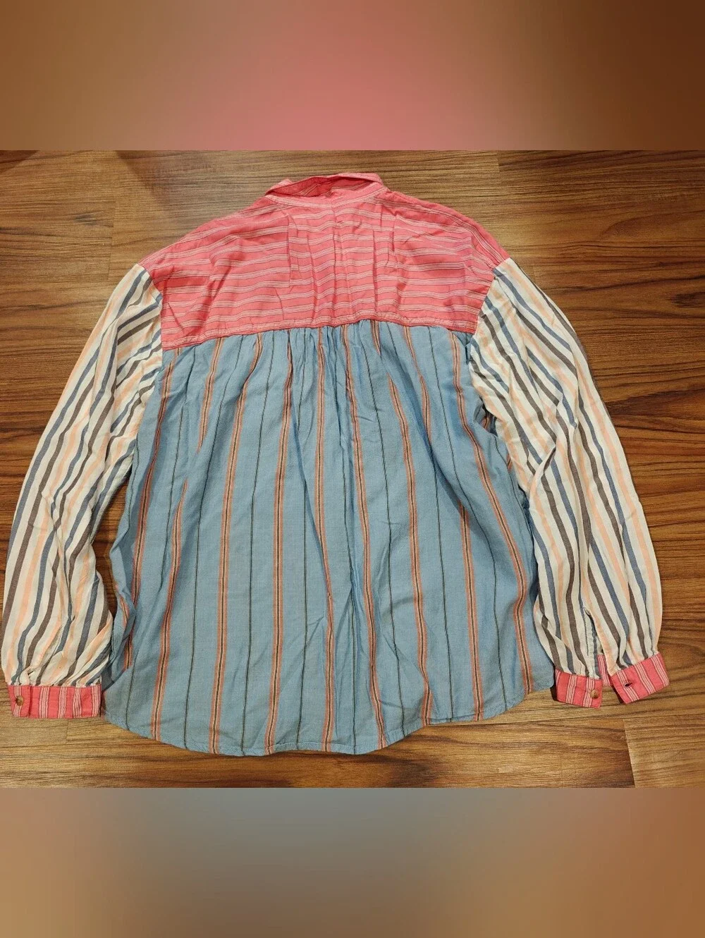 Anthropologie True Pajama Top Only Women Casual Stripe Long Sleeve Shirt